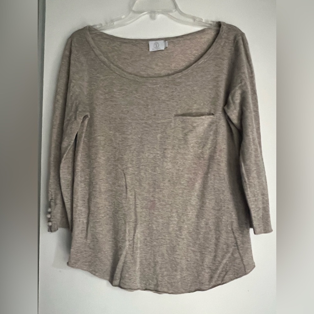 Women's grey/gold sparkle top